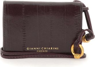 Gianni Chiarini Accessoires, Dames, Rood, ONE Size, Leer, Eel Kaarthouder