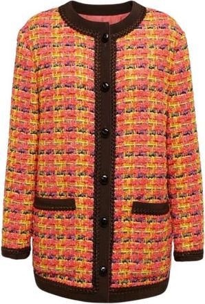 Gucci Multi Coloured Lame Tweed Jacket Size L