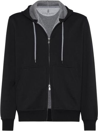 Brunello Cucinelli Double cloth sweatshirt in Black at Nordstrom, Size Xxx-Large Eu