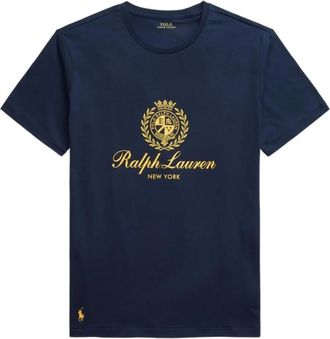 Ralph Lauren Navy Blue Round Neck Logo PrintT-Shirt