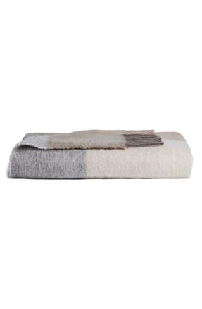 Parachute Wool Blend Throw Blanket in Natural Plaid at Nordstrom