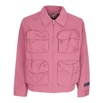 Arte Roze Nylonjas met Zakken - Heren - Zomerjassen - Roze - L - Nylon - Jassen
