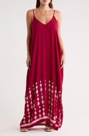 Lovestitch V-Neck Maxi Dress in Wine at Nordstrom Rack, Size Small/medium