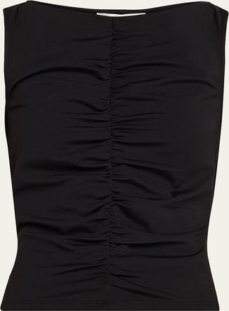 Frame Denim The Ruched Sleeveless Top