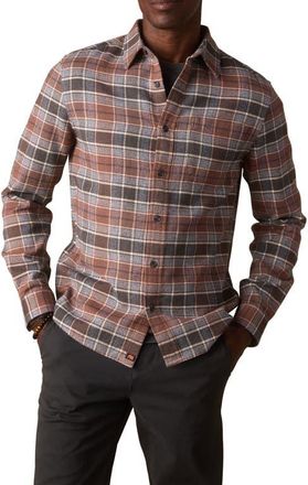 The Normal Brand Louis Heavyweight Flannel Overshirt in Spiced Brandy at Nordstrom, Size Large