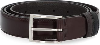 Hogan Mens Reversible Leather Belt Brown Calf
