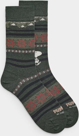 Inthebox Mens Snoopy Fair Isle socks