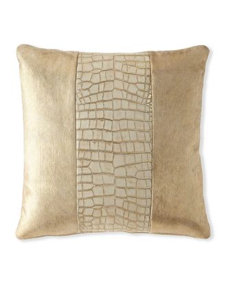 Massoud Colorblock Croc Pillow, 22Sq