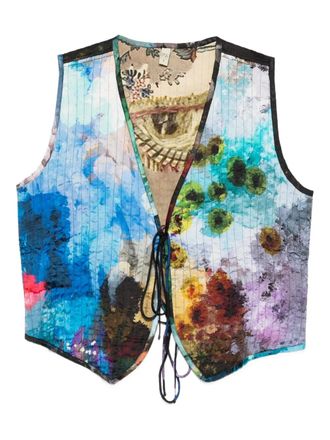 Yavi Gilet con paillettes - Blu