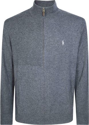 Polo Ralph Lauren Grey LS FZ Zip-Through Sweater