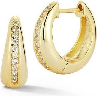Glaze Jewelry Graduated Cubic Zirconia Hoop Earrings in Gold at Nordstrom Rack