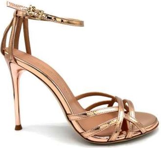 Sergio Levantesi Roberta 6 Micro Star Sandal - Dames - Sandalen met hakken - Geel - 37 EU - Leer - Schoenen