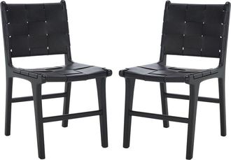 Safavieh Couture Cassaphina Woven Leather Dining Chair