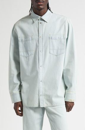Golden Goose Journey Pedro Denim Overshirt in Light Blue at Nordstrom, Size Xx-Large