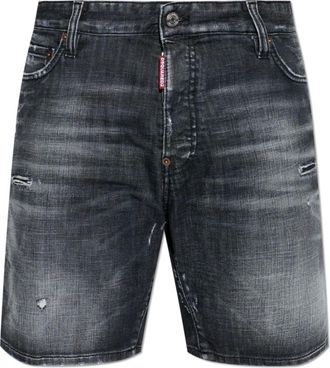 Dsquared2 Korte Broeken, Heren, Zwart, XS, Denim, Marine Denim Shorts