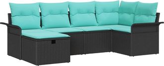 vidaXL Conjunto De Sof&aacute; De Jard&iacute;n 6 Uds. Polirat&aacute;n Vidaxl