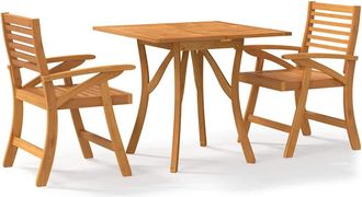 vidaXL Juego De Comedor De Jard&iacute;n 3 Piezas Madera Maciza De Acacia Vidaxl