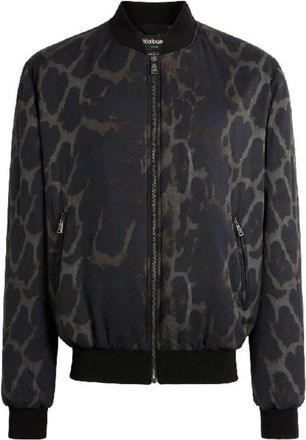 Roberto Cavalli Viscose Printed Bomber Jacket, Brand Size 52 ( US Size 42 )