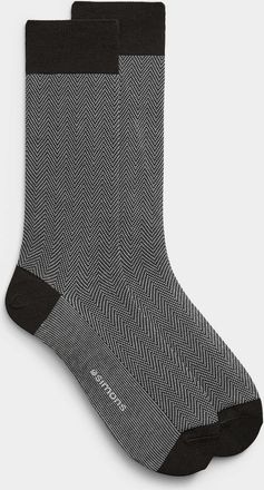 Le 31 Mens Stretch herringbone dress socks