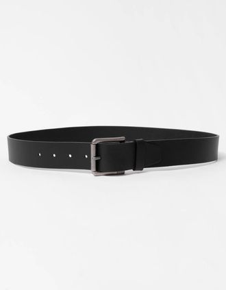 HUGO BOSS Mens BOSS Orange Joris Mens Italian Leather Belt with Engraved Buckle - Black 001 - Size: W38