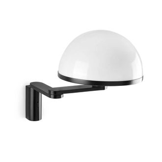 Netlighting Dome Adjustable Wall Lamp Satin Black Gloss White Shade E27