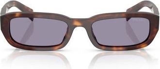 Prada 53mm Rectangular Sunglasses in Grey at Nordstrom