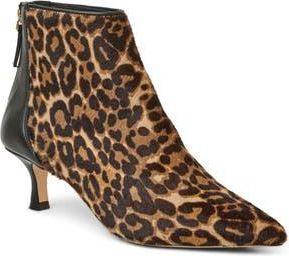 Bruno Magli Francesca Pointed Toe Kitten Heel Bootie in Leopard Haircalf at Nordstrom Rack, Size 10.5