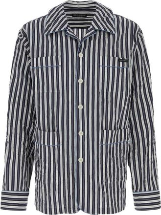 Dolce & Gabbana Navy Blue Relaxed Stripes Shirt