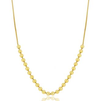 Jules & Gents Kette venezia Gold Kugelkette längenverstellbar - 925 Sterlingsilber gelbvergoldet