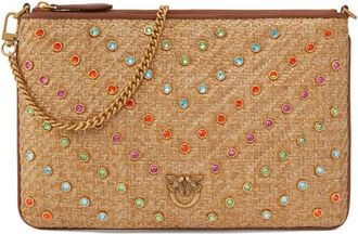 Pinko Clutch con strass - Toni neutri