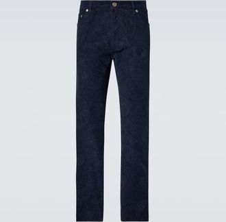 Etro Printed straight jeans
