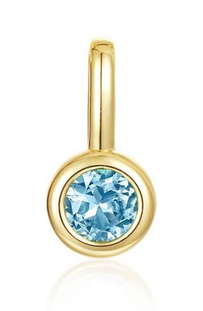 Lafonn Bezel Birthstone Charm Pendant in December - Light Blue at Nordstrom