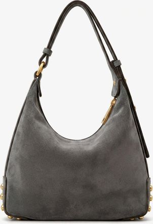 Tod's Womens Shoulder Bag Mini Suede Grey