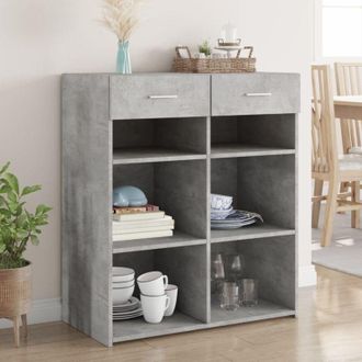 vidaXL Credenza Grigio Cemento 80x42,5x93 cm in Legno Multistrato - Vidaxl