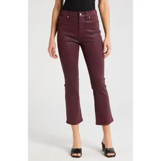 7 For All Mankind THE HW SLIM KICK in Coated Ruby at Nordstrom Rack, Size 32