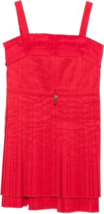 Fendi Faille Jurk - Dames - Korte kleedjes - Rood - S - Kleedjes