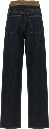 Maison Margiela Deconstructed High-Waisted Cotton Jeans - Blue