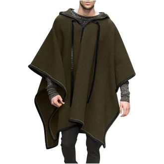 Generic Cotton Mexican Style Hooded Poncho Unisex Hooded Poncho - Poncho for Men - Handmade Poncho Comfortable Clothing for Men Alpaca Poncho Hooded Poncho Co