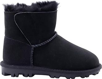 Kirkland Signature Womens Short Shearling Wedge Boots In Black