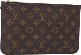 Louis Vuitton Neverfull Pochette Monogram Canvas Brown Canvas Bag (Pre-Owned)