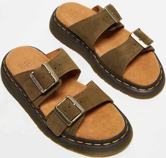 Dr. Martens Josef - Sliders unisex verde oliva scuro