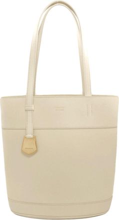 Ferragamo Ivory Leather Pouch Tote Bag (Pre-Owned)