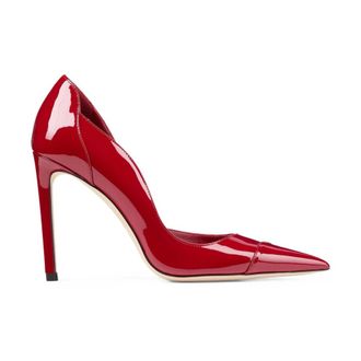 Jimmy Choo London Pumps, female, Red, 4 UK, Pointed Toe Patent Pump