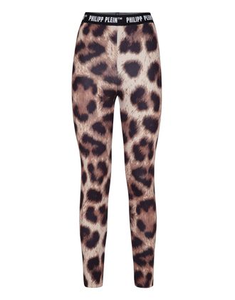 Philipp Plein Broek Met Hoge Taille Leopard
