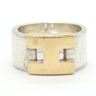 Herm&egrave;s Yellow Gold (18K) Sterling Silver 925 Band Ring (Pre-Owned)