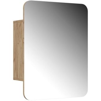 Vicco Specchio contenitore bagno Zino, Quercia dorata, 65 x 50 cm con ripiani, Vicco