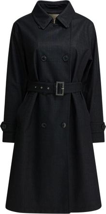 Herno Cappotto Doppiopetto con Cintura - - Coats - Donna - Blu - L