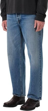 A Gold E 90s Mid Rise Relaxed Straight Leg Jeans in Friction at Nordstrom, Size 29