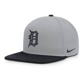 Nike Detroit Tigers Primetime Pro Nike Mens Dri-FIT MLB Structured Snapback Hat in Grey | NB09164NDG-WNT