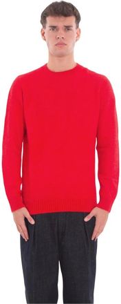 MC2 Saint Barth Regent Stretch Alpaca Sweater - Heren - Ronde hals truien - Rood - L - Truien & Vesten